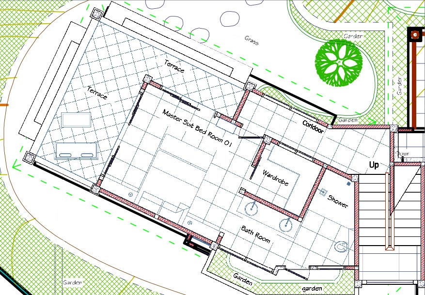 Ground plan Villa Master Suite Erdgeschoß